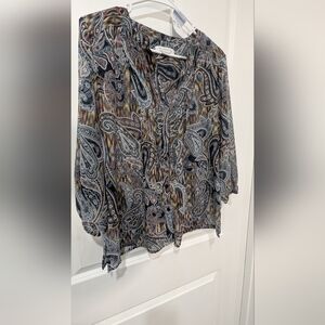 Liz Claiborne Multicolor Paisley Blouse